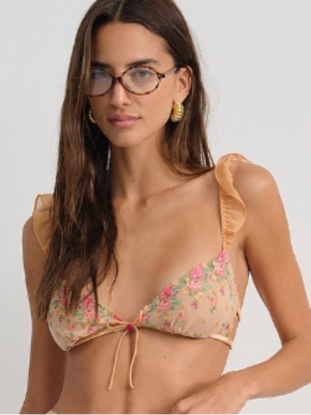 🍋For Love & Lemons Glimmer Rosebud bralette sz M NWT